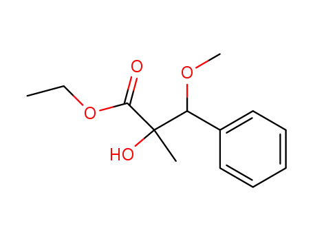 Molecular Structure of 59069-92-0 (Benzenepropanoic acid, a-hydroxy-b-methoxy-a-methyl-, ethyl ester)