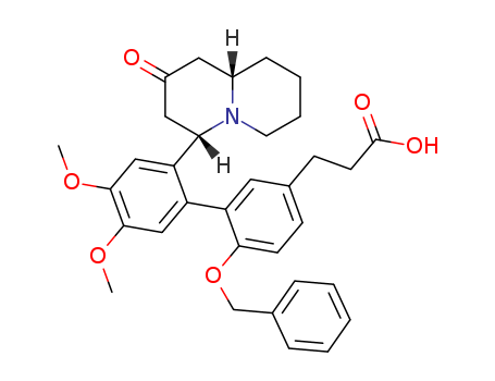 3-[6-Benzyloxy-4',5'-dimethoxy-2'-((4S,9aS)-2-oxo-octahydro-quinolizin-4-yl)-biphenyl-3-yl]-propionic acid
