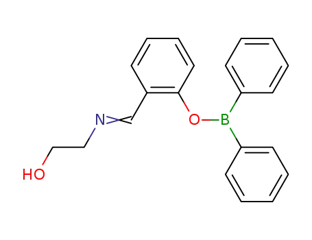 Molecular Structure of 5601-33-2 (Borinic acid, diphenyl-, 2-[[(2-hydroxyethyl)imino]methyl]phenyl ester)