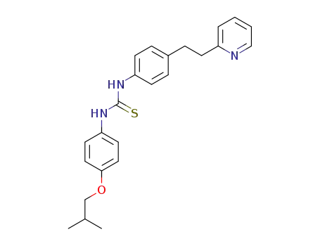 Molecular Structure of 10400-08-5 (Thiourea,N-[4-(2-methylpropoxy)phenyl]-N'-[4-[2-(2-pyridinyl)ethyl]phenyl]-)