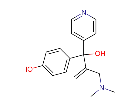 Molecular Structure of 61496-11-5 (4-Pyridinemethanol,
a-[1-[(dimethylamino)methyl]ethenyl]-a-(4-hydroxyphenyl)-)
