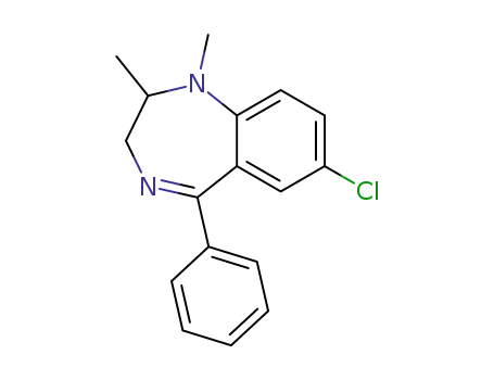 Molecular Structure of 57988-24-6 (1H-1,4-Benzodiazepine, 7-chloro-2,3-dihydro-1,2-dimethyl-5-phenyl-)