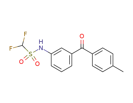 Molecular Structure of 23093-01-8 (Methanesulfonamide, 1,1-difluoro-N-[3-(4-methylbenzoyl)phenyl]-)