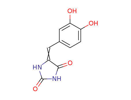 Molecular Structure of 52036-15-4 (2,4-Imidazolidinedione, 5-[(3,4-dihydroxyphenyl)methylene]-)
