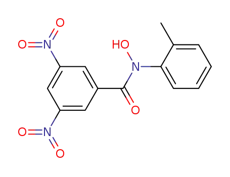 Molecular Structure of 62078-53-9 (Benzamide, N-hydroxy-N-(2-methylphenyl)-3,5-dinitro-)