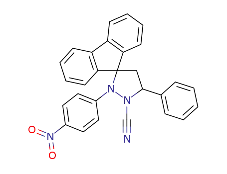 Spiro[9H-fluorene-9,3'-pyrazolidine]-1'-carbonitrile,
2'-(4-nitrophenyl)-5'-phenyl-