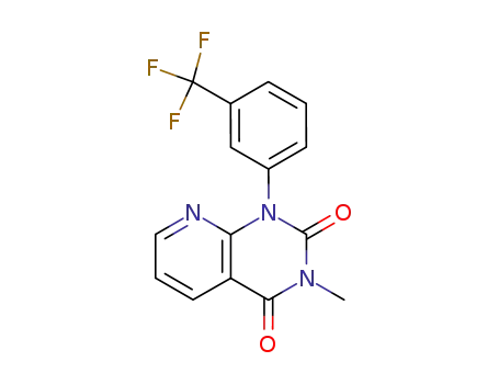 Molecular Structure of 51700-95-9 (Pyrido[2,3-d]pyrimidine-2,4(1H,3H)-dione,
3-methyl-1-[3-(trifluoromethyl)phenyl]-)