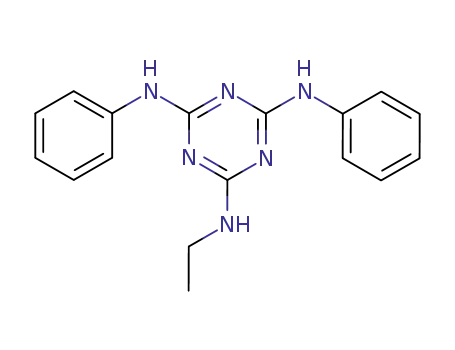 Molecular Structure of 107274-03-3 (1,3,5-Triazine-2,4,6-triamine, N-ethyl-N',N''-diphenyl-)