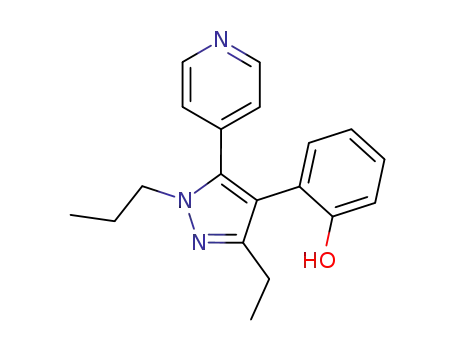 Molecular Structure of 62444-01-3 (Phenol, 2-[3-ethyl-1-propyl-5-(4-pyridinyl)-1H-pyrazol-4-yl]-)