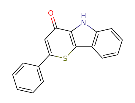 Molecular Structure of 61164-53-2 (Thiopyrano[3,2-b]indol-4(5H)-one, 2-phenyl-)