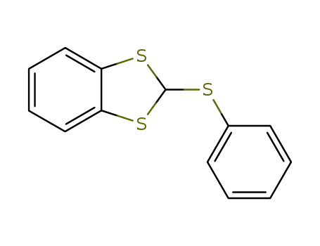 Molecular Structure of 57198-63-7 (1,3-Benzodithiole, 2-(phenylthio)-)