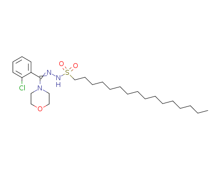 1-Hexadecanesulfonicacid, 2-[(2-chlorophenyl)-4-morpholinylmethylene]hydrazide cas  3127-36-4