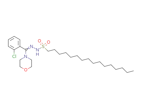 Molecular Structure of 3127-36-4 (1-Hexadecanesulfonicacid, 2-[(2-chlorophenyl)-4-morpholinylmethylene]hydrazide)
