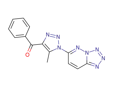 Molecular Structure of 54547-77-2 (Methanone,
(5-methyl-1-tetrazolo[1,5-b]pyridazin-6-yl-1H-1,2,3-triazol-4-yl)phenyl-)