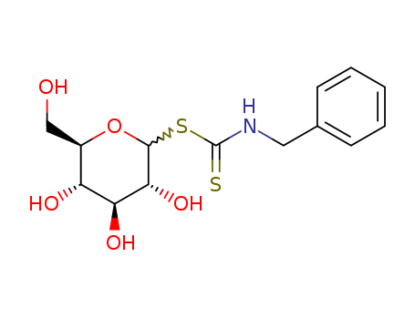 Molecular Structure of 14999-63-4 (D-Glucopyranose,1-thio-, 1-[(phenylmethyl)carbamodithioate] (9CI))
