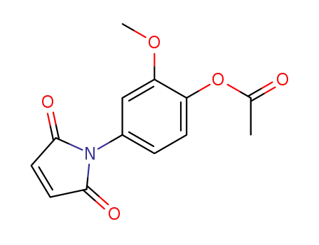 Molecular Structure of 71573-10-9 (1H-Pyrrole-2,5-dione, 1-[4-(acetyloxy)-3-methoxyphenyl]-)