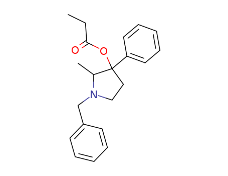 Molecular Structure of 102280-73-9 (3-Pyrrolidinol,2-methyl-3-phenyl-1-(phenylmethyl)-, 3-propanoate)
