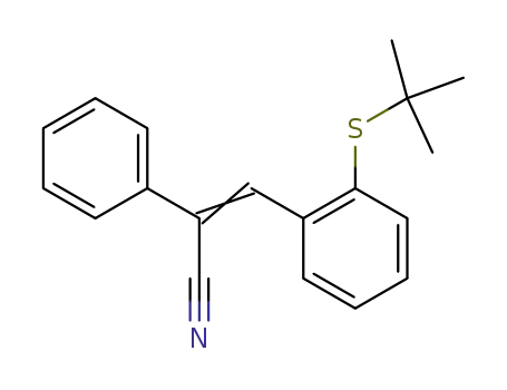 Molecular Structure of 66253-03-0 (Benzeneacetonitrile, a-[[2-[(1,1-dimethylethyl)thio]phenyl]methylene]-)