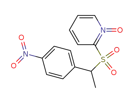 Molecular Structure of 60264-44-0 (Pyridine, 2-[[1-(4-nitrophenyl)ethyl]sulfonyl]-, 1-oxide)