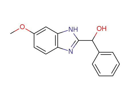 Molecular Structure of 5028-48-8 (1H-Benzimidazole-2-methanol, 5-methoxy-a-phenyl-)