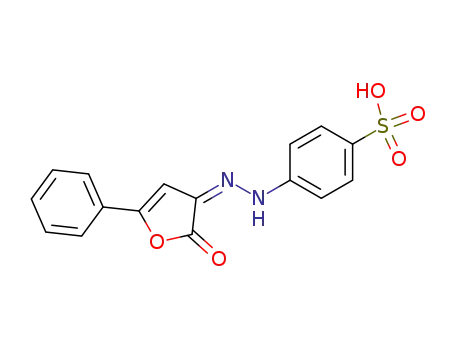 Molecular Structure of 62160-65-0 (Benzenesulfonic acid,
4-[(2-oxo-5-phenyl-3(2H)-furanylidene)hydrazino]-)