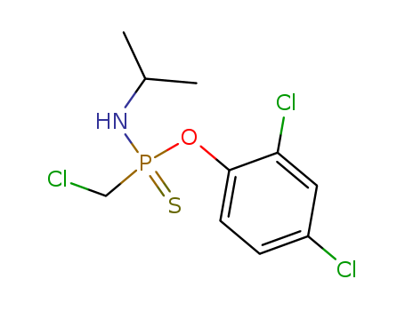 Molecular Structure of 18361-88-1 (Phosphonamidothioic acid,P-(chloromethyl)-N-(1-methylethyl)-,O-(2,4-dichlorophenyl) ester )