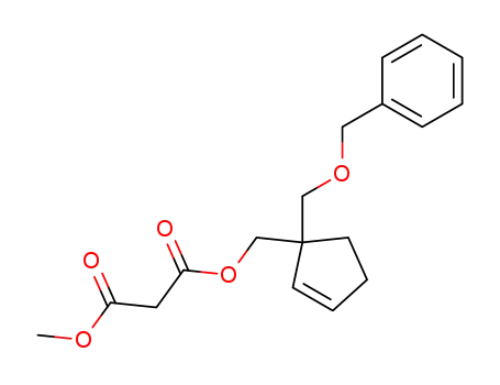 Propanedioic acid, methyl
[1-[(phenylmethoxy)methyl]-2-cyclopenten-1-yl]methyl ester