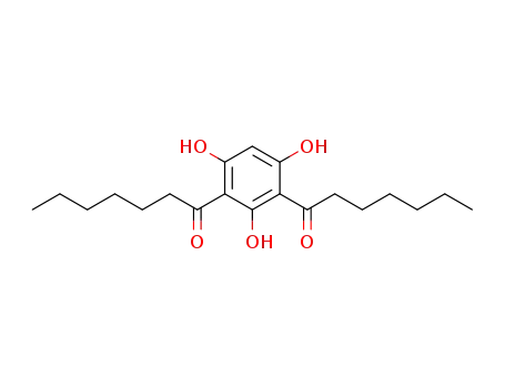 Molecular Structure of 3118-36-3 (1-Heptanone, 1,1'-(2,4,6-trihydroxy-1,3-phenylene)bis-)