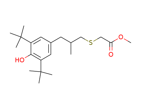 Acetic acid,  [[3-[3,5-bis(1,1-dimethylethyl)-4-hydroxyphenyl]-2-methylpropyl]thio]-,  methyl ester