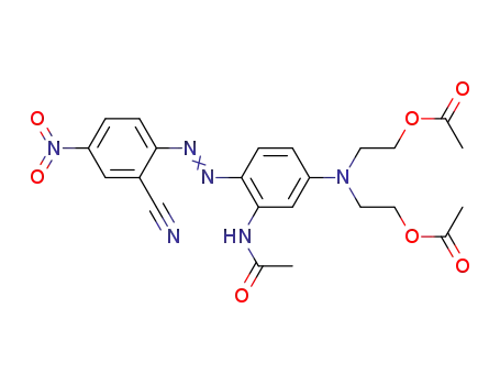 Molecular Structure of 1533-73-9 (Acetamide,
N-[5-[bis[2-(acetyloxy)ethyl]amino]-2-[(2-cyano-4-nitrophenyl)azo]phenyl
]-)