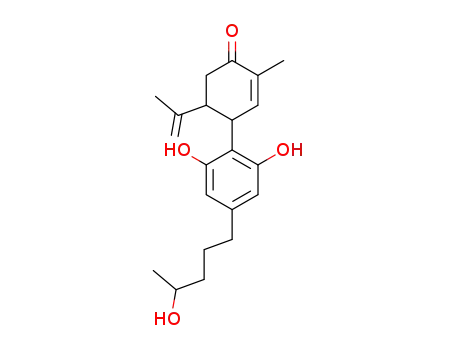 Molecular Structure of 61361-48-6 (2-Cyclohexen-1-one,
4-[2,6-dihydroxy-4-(4-hydroxypentyl)phenyl]-2-methyl-5-(1-methylethenyl
)-)