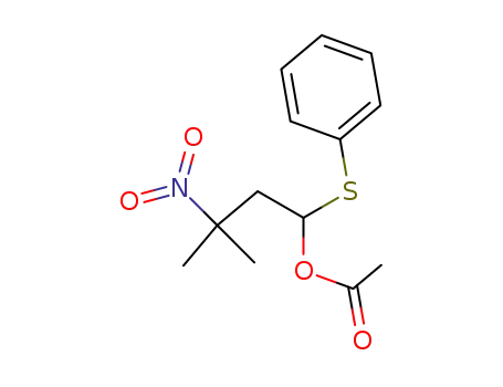 1-Butanol, 3-methyl-3-nitro-1-(phenylthio)-, acetate (ester)