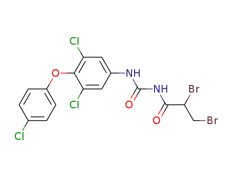 Molecular Structure of 58414-17-8 (Propanamide,
2,3-dibromo-N-[[[3,5-dichloro-4-(4-chlorophenoxy)phenyl]amino]carbon
yl]-)