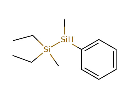 Molecular Structure of 61704-93-6 (Disilane, 1,1-diethyl-1,2-dimethyl-2-phenyl-)