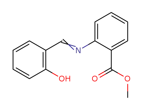 Molecular Structure of 58743-61-6 (Benzoic acid, 2-[[(2-hydroxyphenyl)methylene]amino]-, methyl ester)