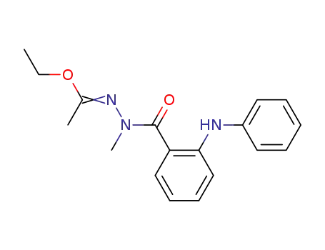 Benzoic acid, 2-(phenylamino)-, (1-ethoxyethylidene)methylhydrazide