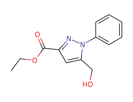 Molecular Structure of 40753-66-0 (ethyl 5-(hydroxymethyl)-1-phenyl-1H-pyrazole-3-carboxylate)