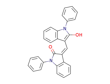 Molecular Structure of 61466-11-3 (2H-Indol-2-one,
1,3-dihydro-3-[(2-hydroxy-1-phenyl-1H-indol-3-yl)methylene]-1-phenyl-,
(Z)-)