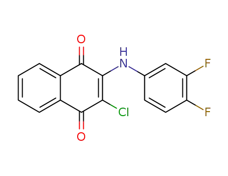 Molecular Structure of 4083-32-3 (1,4-Naphthalenedione, 2-chloro-3-[(3,4-difluorophenyl)amino]-)