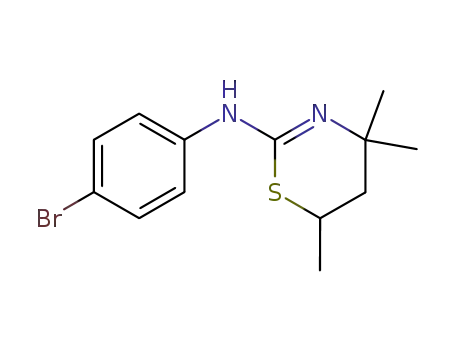Molecular Structure of 53004-49-2 (4H-1,3-Thiazin-2-amine,
N-(4-bromophenyl)-5,6-dihydro-4,4,6-trimethyl-)