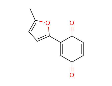 Molecular Structure of 15993-07-4 (2,5-Cyclohexadiene-1,4-dione, 2-(5-methyl-2-furanyl)-)