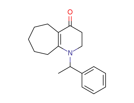 Molecular Structure of 61579-74-6 (4H-Cyclohepta[b]pyridin-4-one,
1,2,3,5,6,7,8,9-octahydro-1-(1-phenylethyl)-)