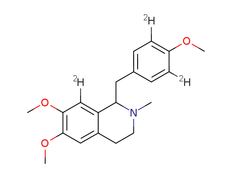 Isoquinoline-8-d,1,2,3,4-tetrahydro-6,7-dimethoxy-1-[(4-methoxyphenyl-3,5-d2)methyl]-2-methyl-(9CI)