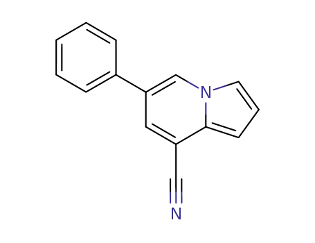 Molecular Structure of 52951-23-2 (8-Indolizinecarbonitrile, 6-phenyl-)