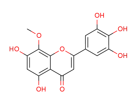 Molecular Structure of 641-87-2 (4H-1-Benzopyran-4-one,
5,7-dihydroxy-8-methoxy-2-(3,4,5-trihydroxyphenyl)-)