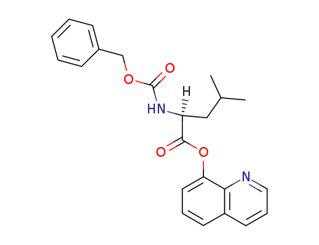 Molecular Structure of 17275-14-8 (L-Leucine, N-[(phenylmethoxy)carbonyl]-, 8-quinolinyl ester)
