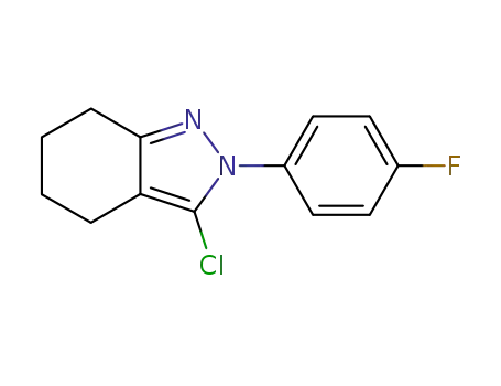 Molecular Structure of 63419-06-7 (2H-Indazole, 3-chloro-2-(4-fluorophenyl)-4,5,6,7-tetrahydro-)