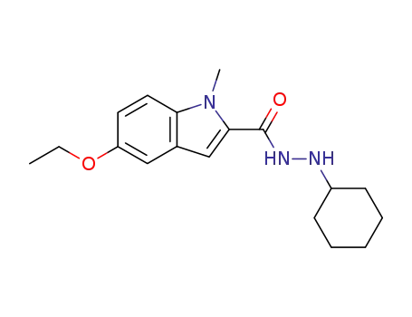 Molecular Structure of 61905-73-5 (1H-Indole-2-carboxylic acid, 5-ethoxy-1-methyl-, 2-cyclohexylhydrazide)
