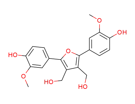 Molecular Structure of 94683-84-8 (3,4-Furandimethanol, 2,5-bis(4-hydroxy-3-methoxyphenyl)-)