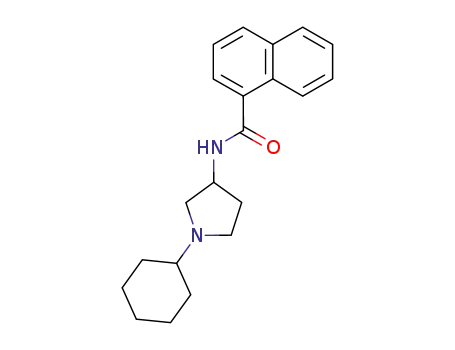Molecular Structure of 60691-46-5 (1-Naphthalenecarboxamide, N-(1-cyclohexyl-3-pyrrolidinyl)-)